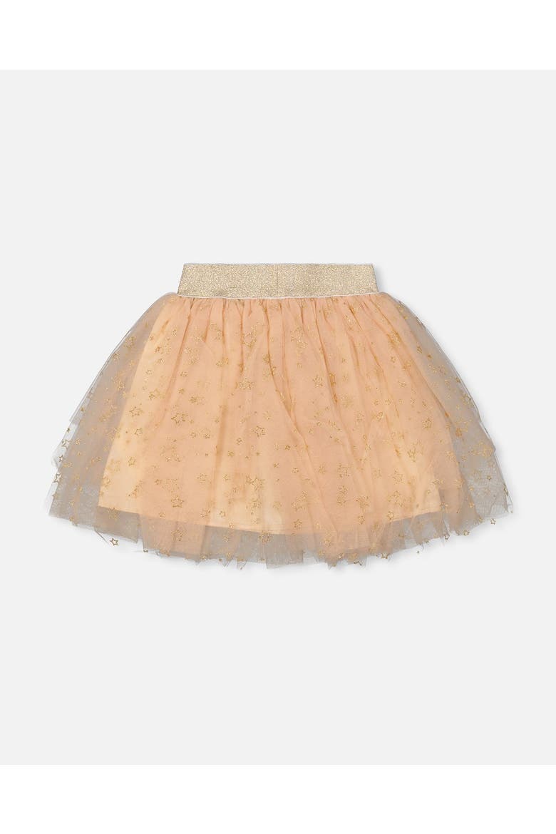 Multi Layer Glittering Mesh Skirt, Alternate, color, Beige