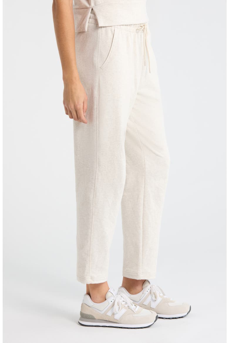 Tempo Terry Ankle Pants, Alternate, color, IVORY BIRCH OATMEAL HEATHER