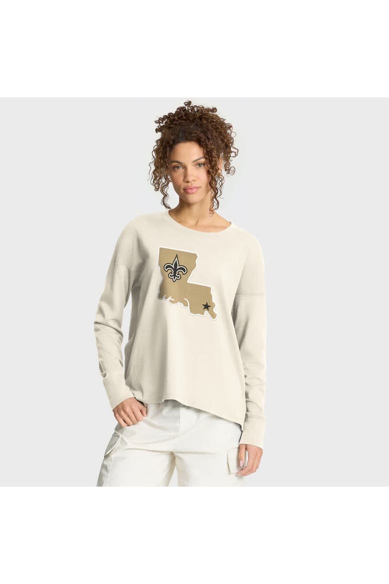 Women's Fanatics Cream New Orleans Saints Dove Legacy Long Sleeve T-Shirt, Main, color, Cream
