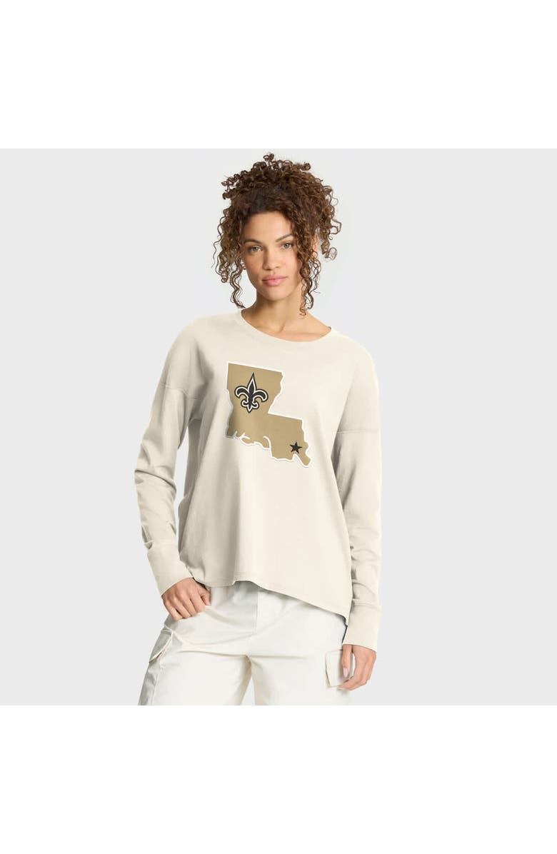 FANATICS Women's Fanatics Cream New Orleans Saints Dove Legacy Long Sleeve T-Shirt, Main, color, Cream