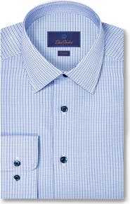 David Donahue Stripe Cotton Dobby Button-Up Shirt