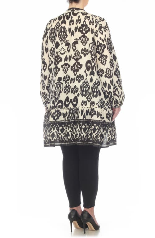 Boho Me Button Front Tunic In Black