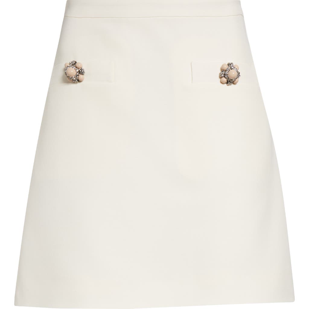 Valentino Short Crepe Couture Skirt In Multi