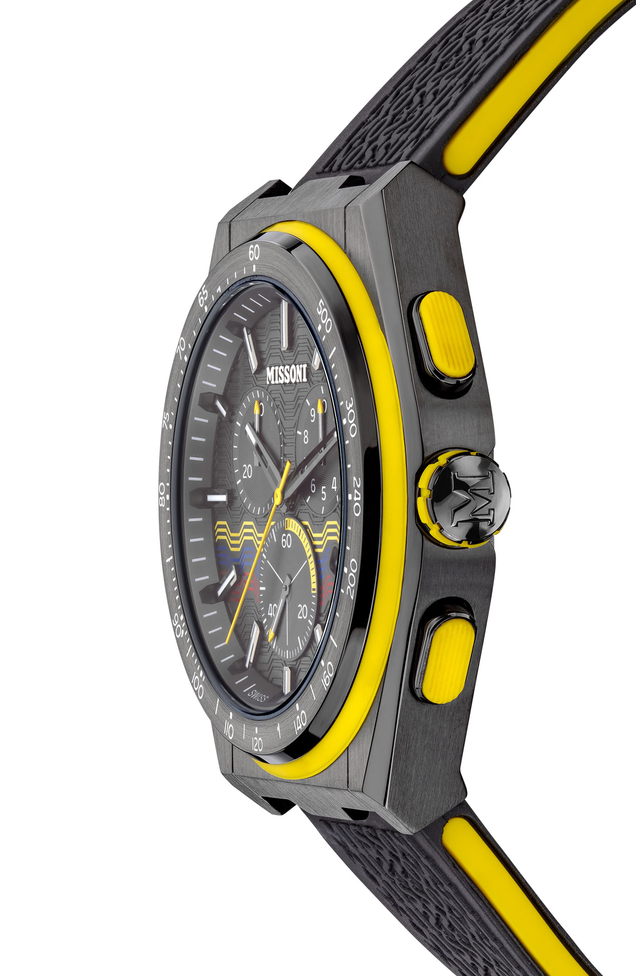 Missoni M331 Chronograph Rubber Strap Watch, 44.5mm (Men) | Nordstrom