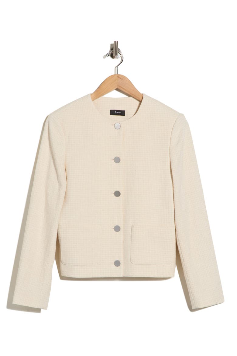 Mini Check Jacket, Alternate, color, IVORY MULTI