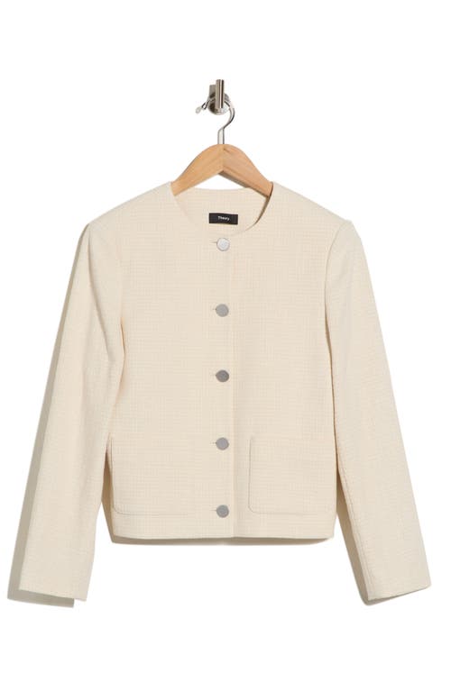 Theory Mini Check Jacket In Neutral