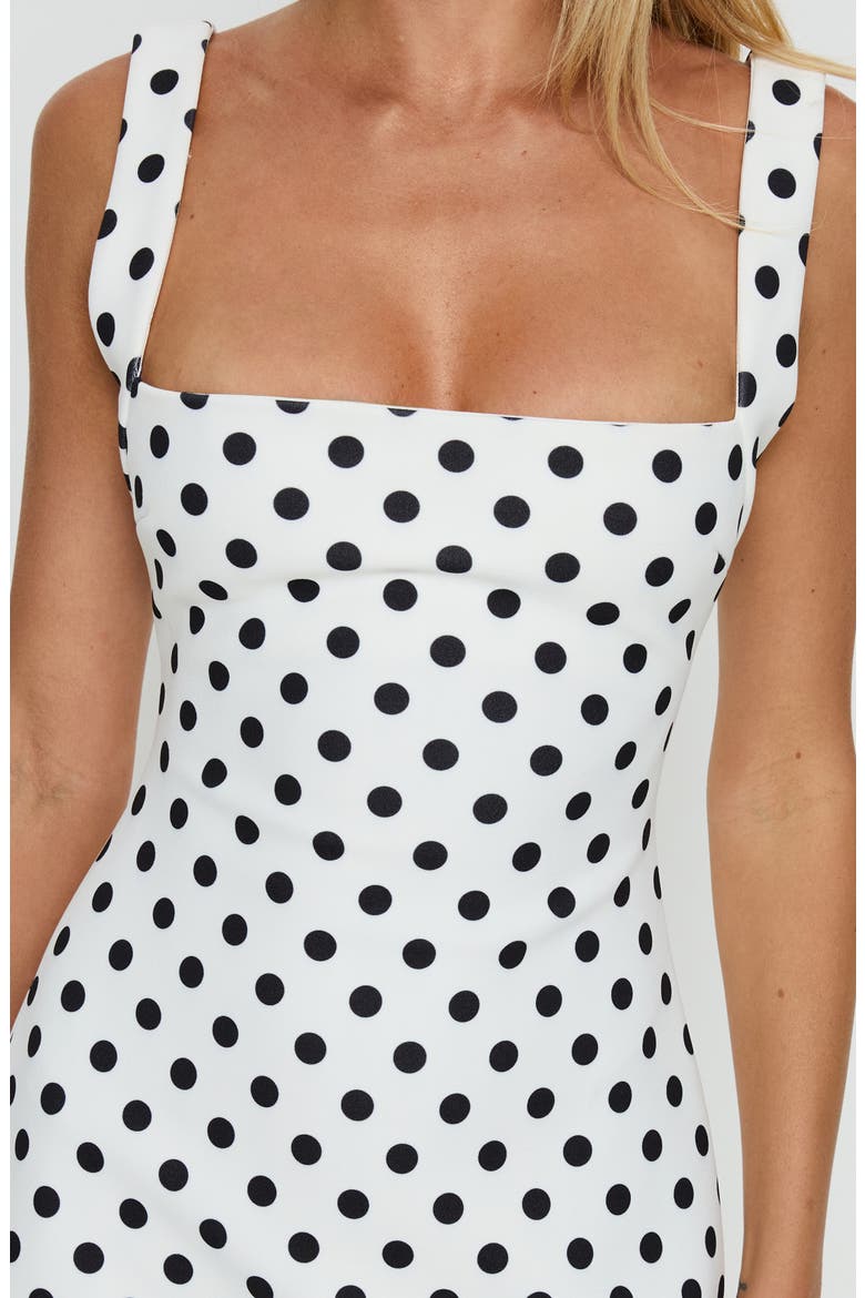 Bombshell Polka Dot Minidress, Alternate, color, BLACK POLKA DOT