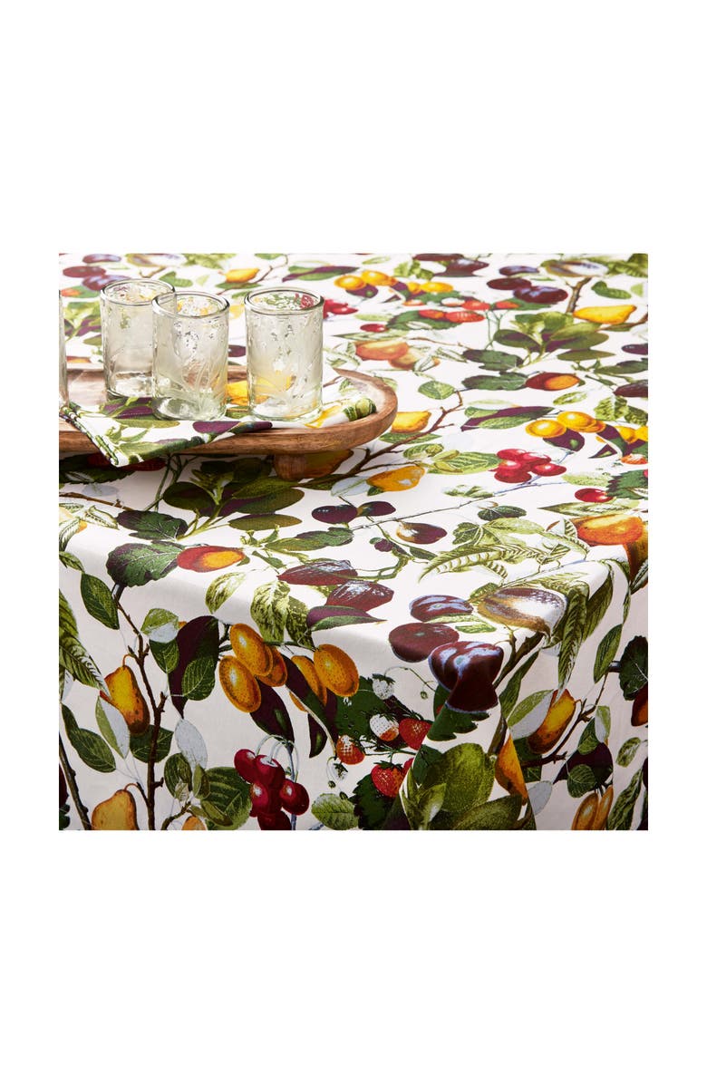 tag Orchard Multicolor Cotton Tablecloth Everyday Use Machine Washable, Main, color, Multicolored