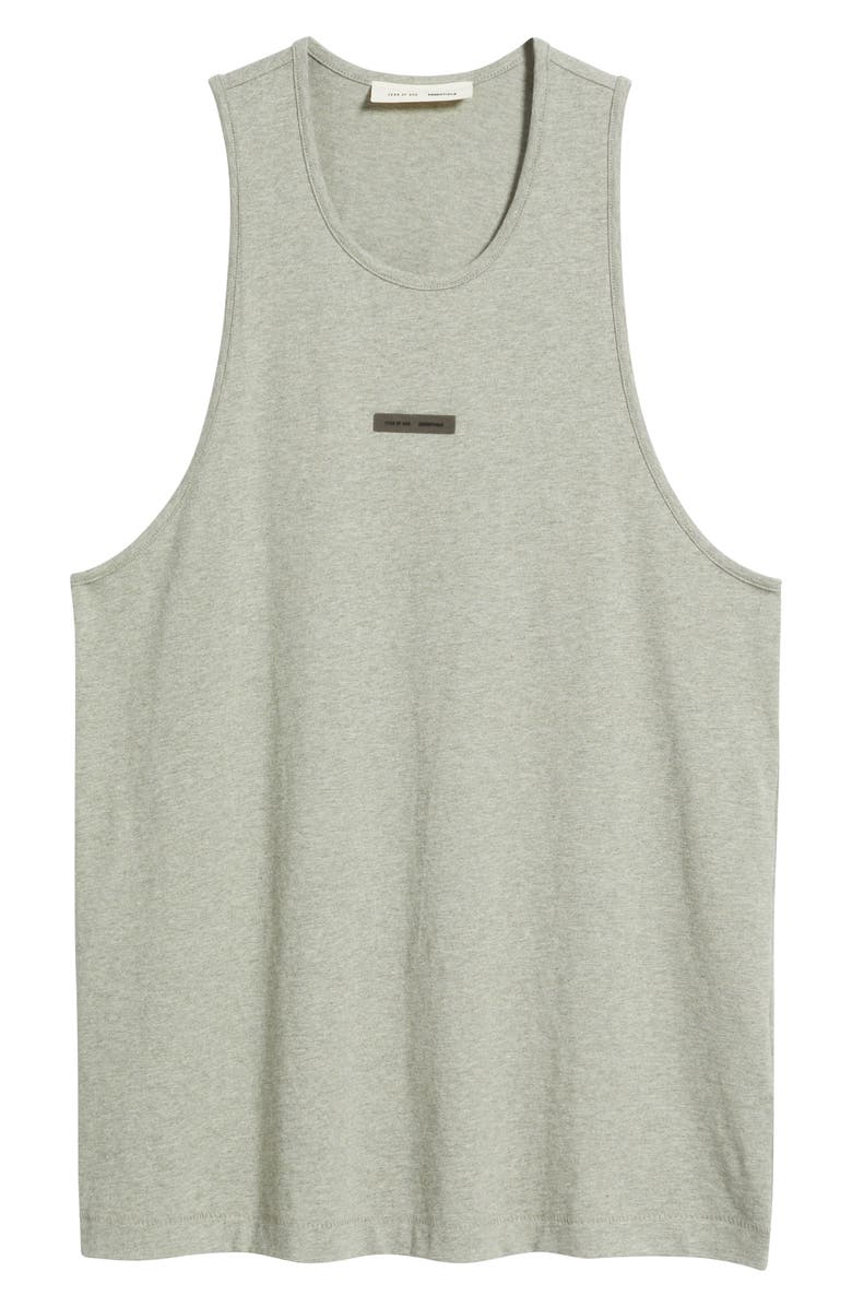 Fear of God Essentials Vintage Fit Logo Tank, Alternate, color, Concrete Heather