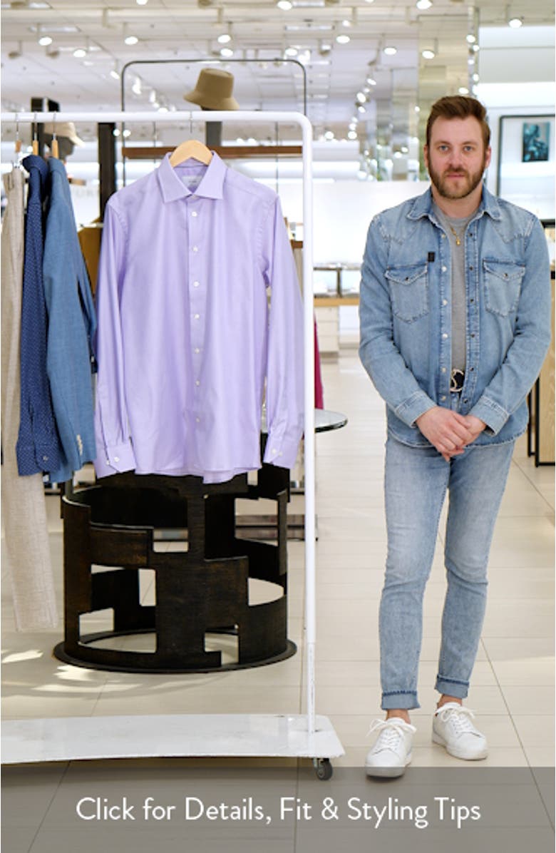 Contemporary Fit Herringbone Dress Shirt, sales video thumbnail