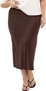 City Chic Miranda Satin Maxi Skirt
