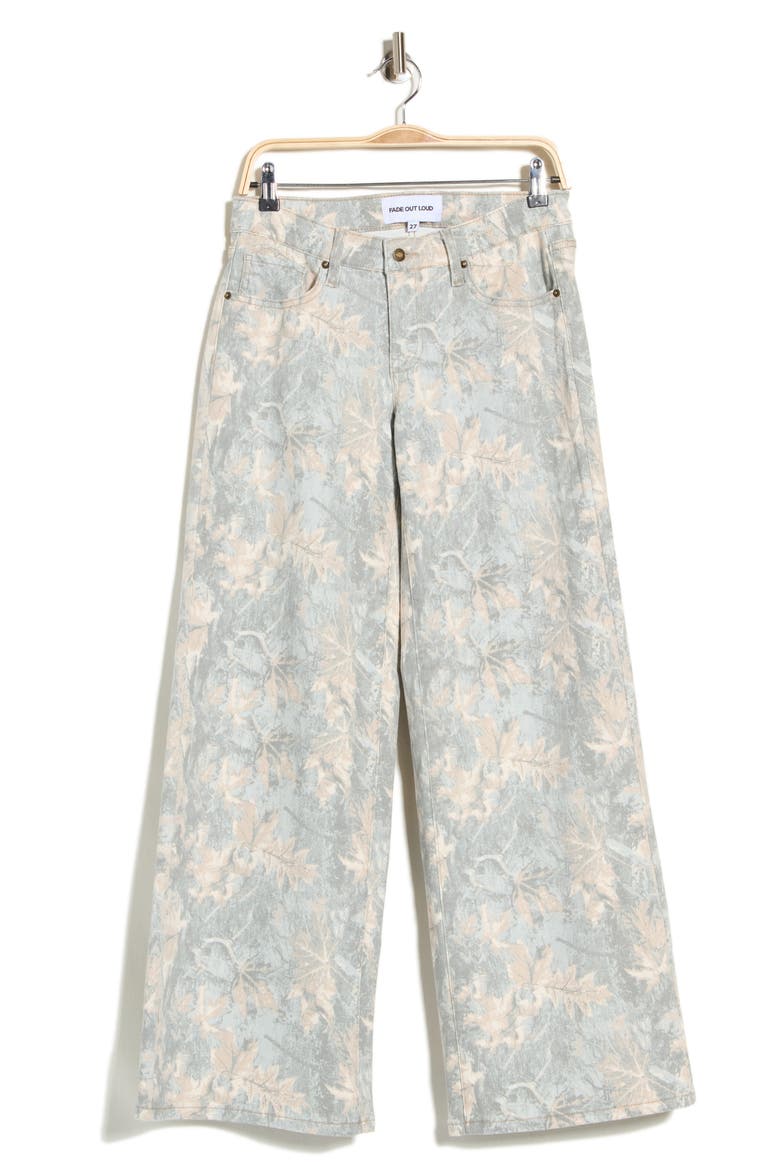 Low Rise Wide Leg Jeans, Alternate, color, CAMO PRINT