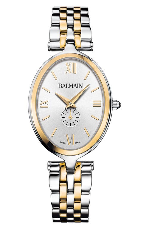 BALMAIN WATCHES Haute Elegance Oval Bracelet Watch, 32mm in Stainless Steel With Yellow 