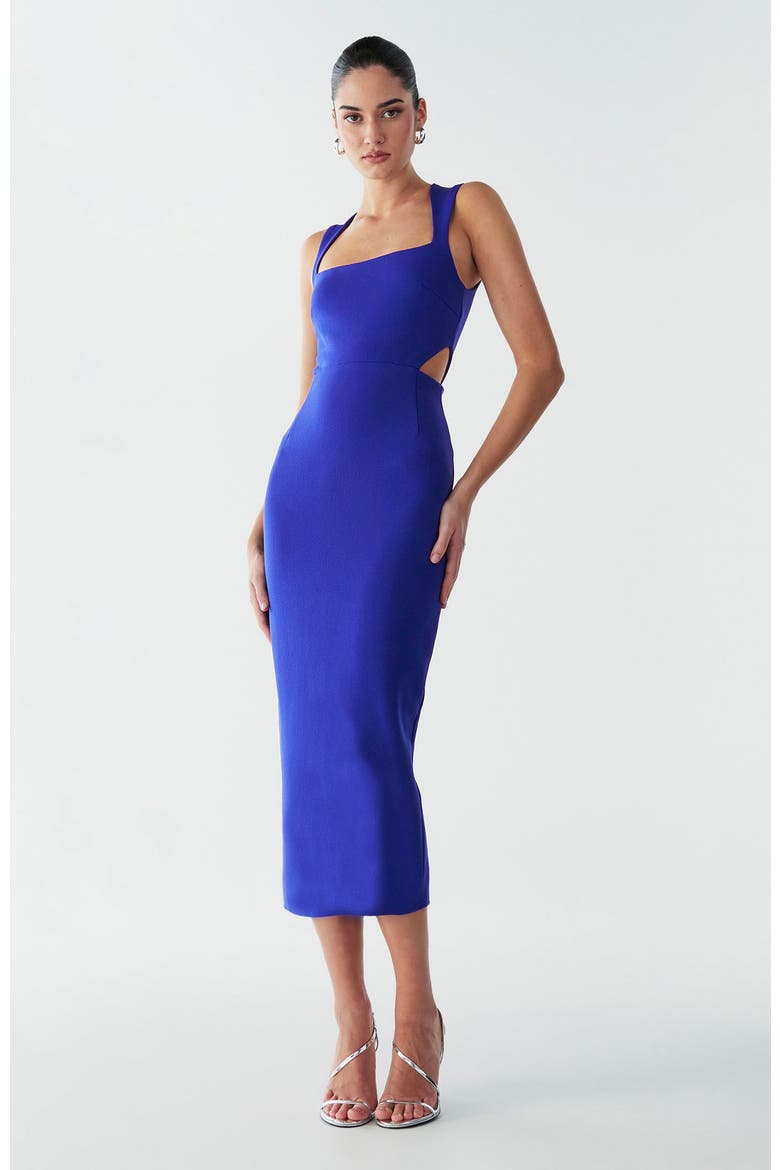 Riri Midi Dress, Main, color, Cobalt Blue