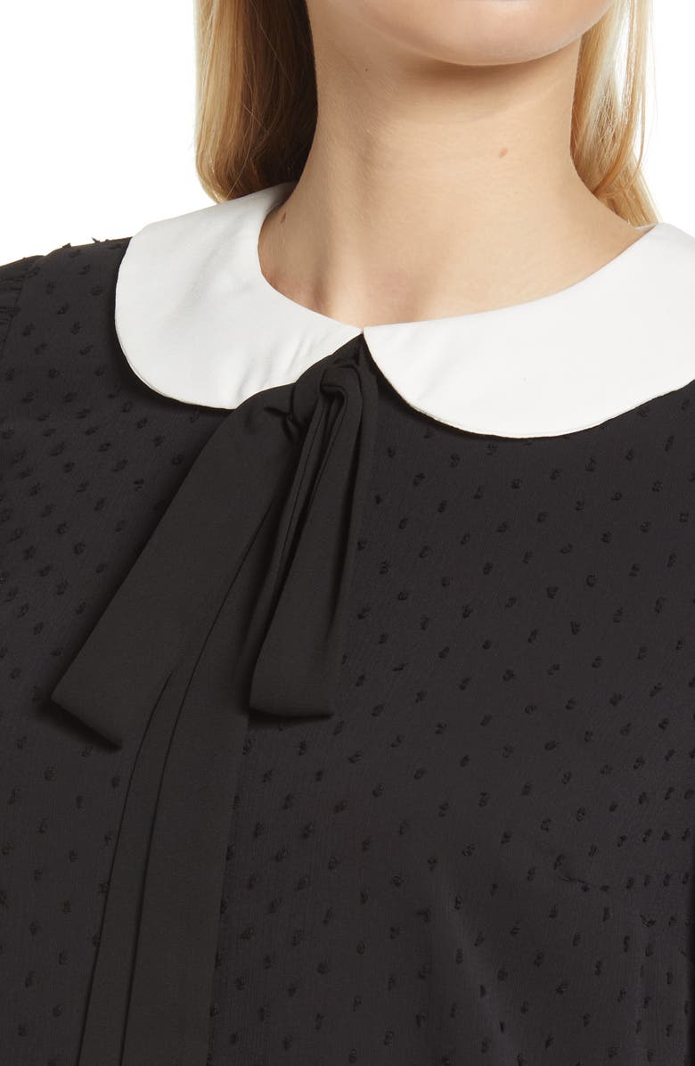 CeCe Clip Dot Tiered Ruffle Blouse, Alternate, color, 