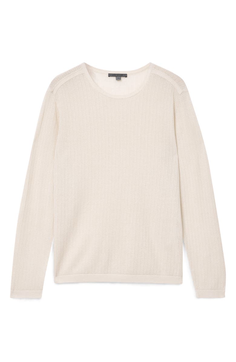 John Varvatos Esperia Textured Sweater, Alternate, color, Egg Shell