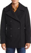 Schott NYC Slim Fit Wool Naval Officer's Coat