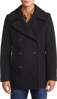 Schott NYC Slim Fit Wool Naval Officer's Coat