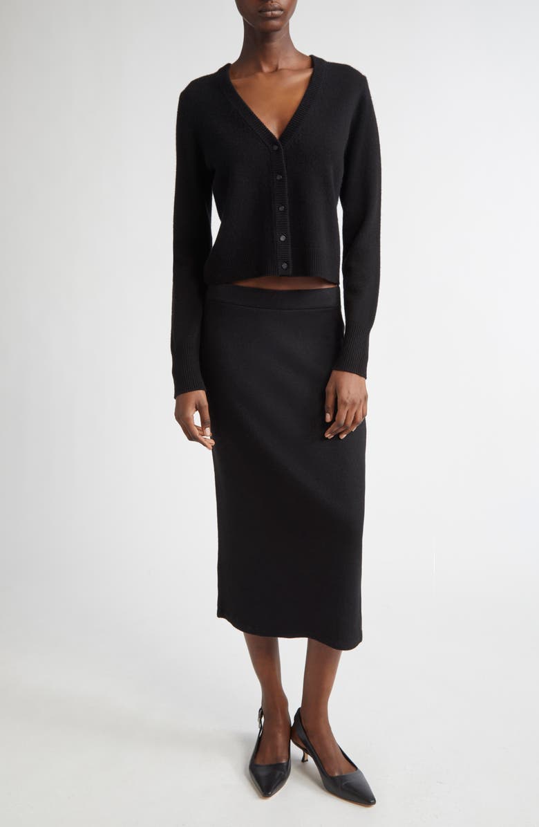 Vince Wool & Cashmere Cardigan, Alternate, color, Black