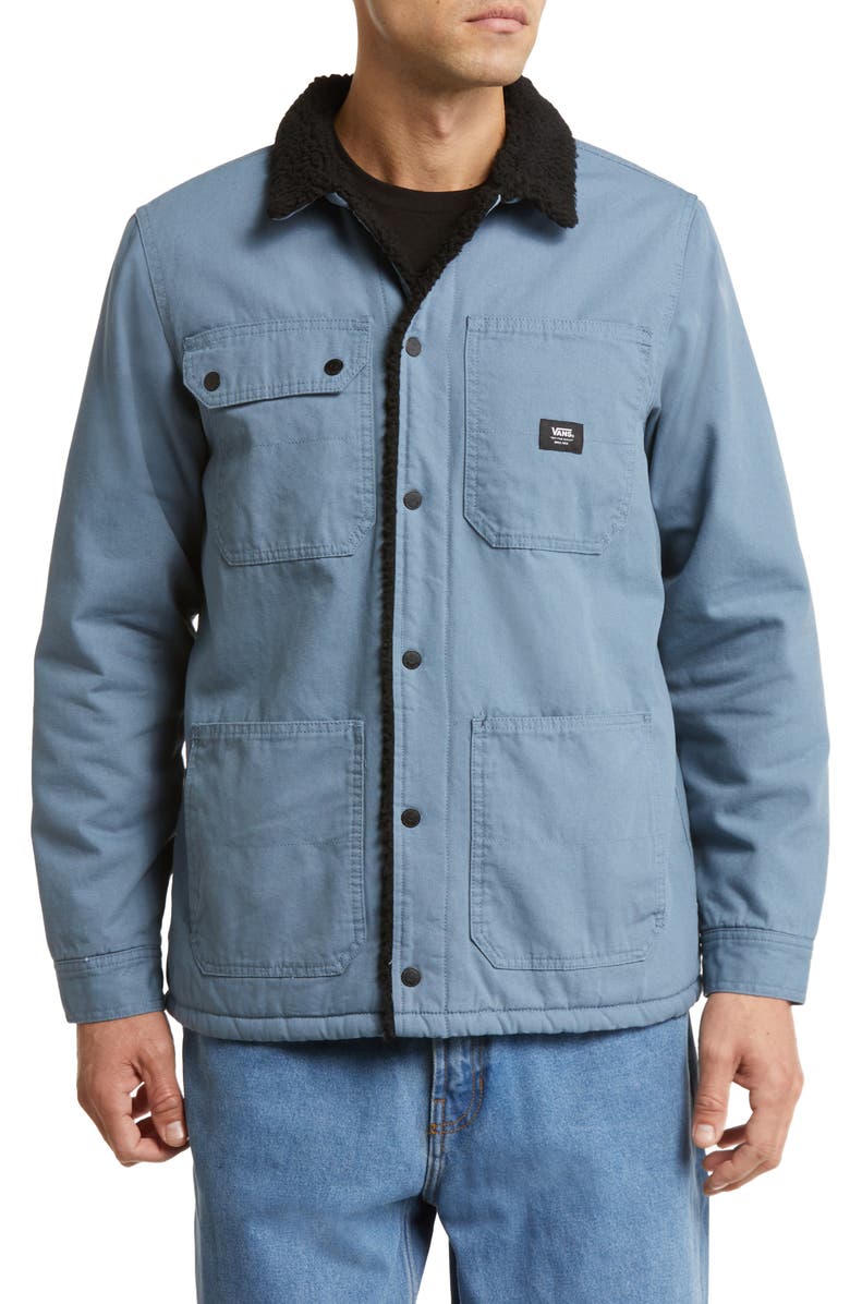 Vans Faux Shearling Lined Drill Chore Coat, Alternate, color, 