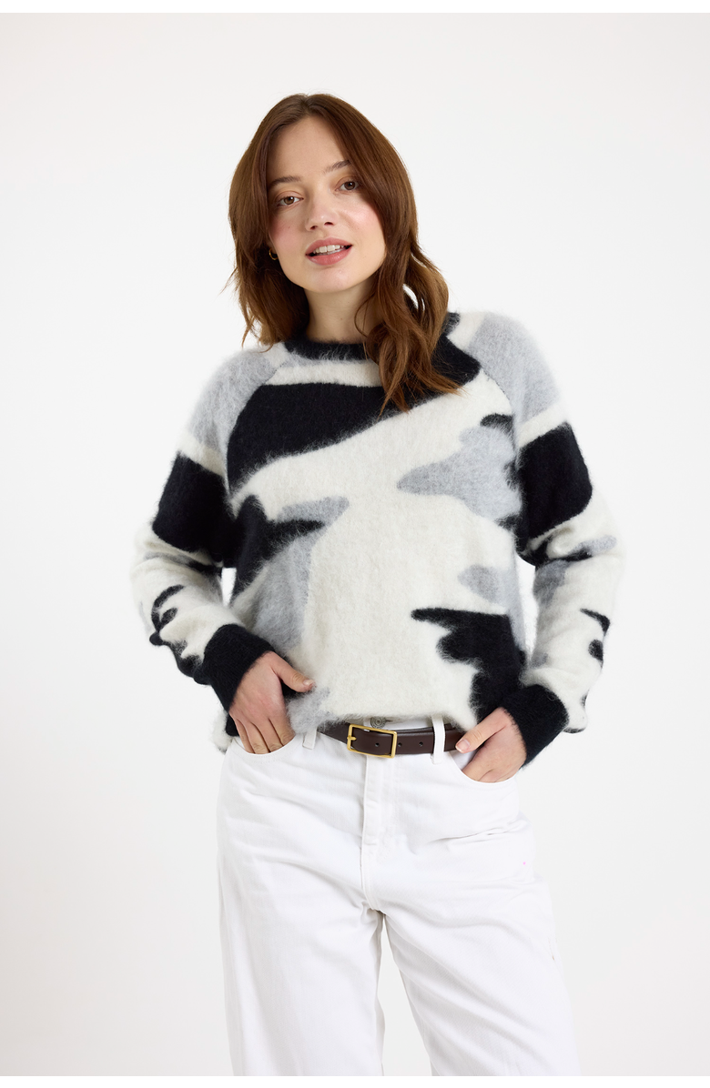 Brodie Pure Cashmere Brushed 100% Cashmere Sweater, Main, color, Black