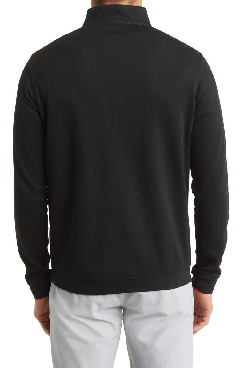 Peter Millar Comfort Interlock Quarter Zip Pullover, Alternate, color, Black