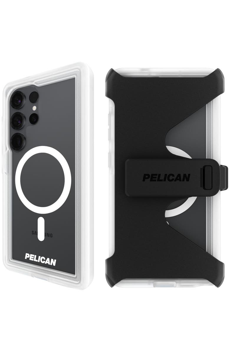 Pelican Voyager Case with Magnet and Holster for Samsung Galaxy S25 Ultra, Alternate, color, Clear