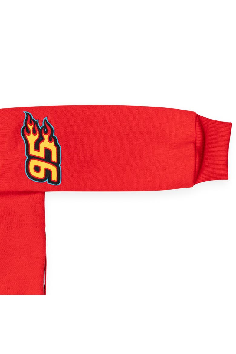 Cars Lightning McQueen Fleece Zip-Up Hoodie, Alternate, color, McQueen Red