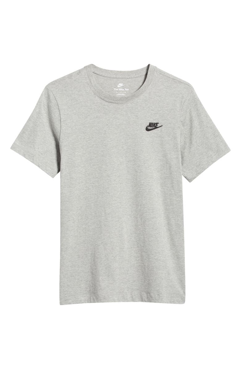 Nike Sportswear Club Crew Neck T-Shirt, Alternate, color, 64 D Gr H/Black