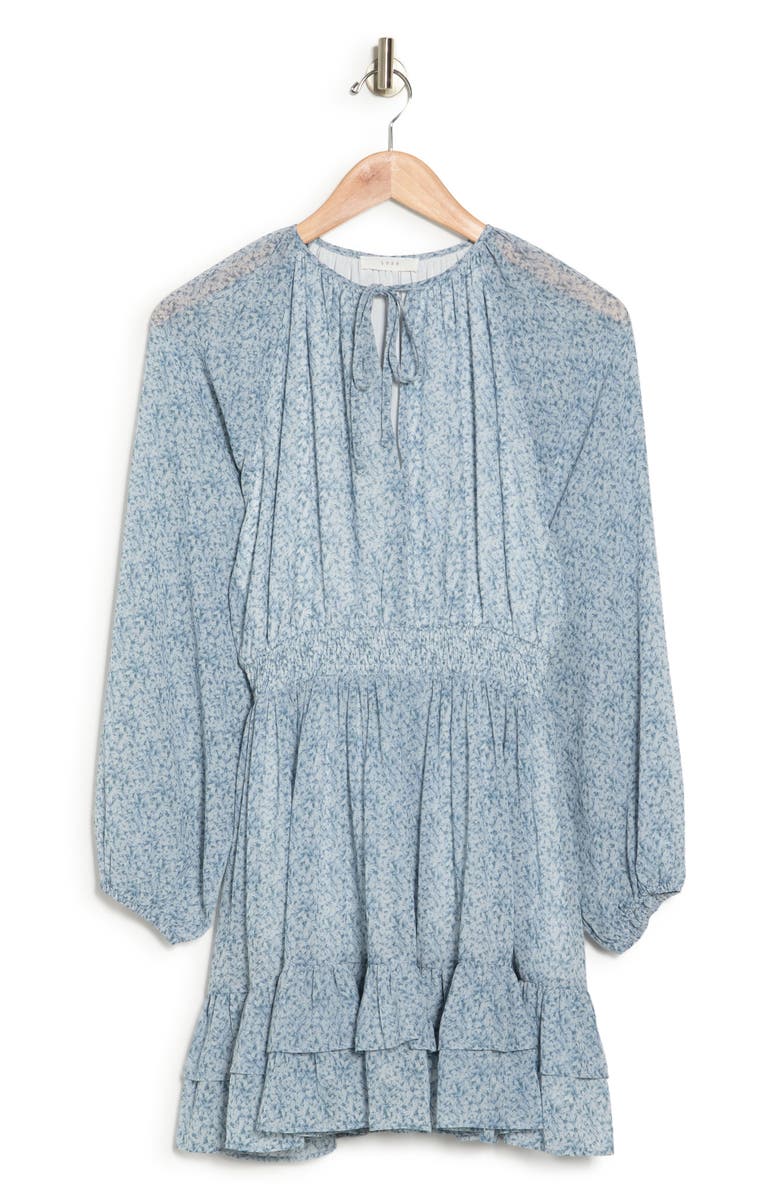 Lush Ruffle Long Sleeve Minidress, Alternate, color, 
