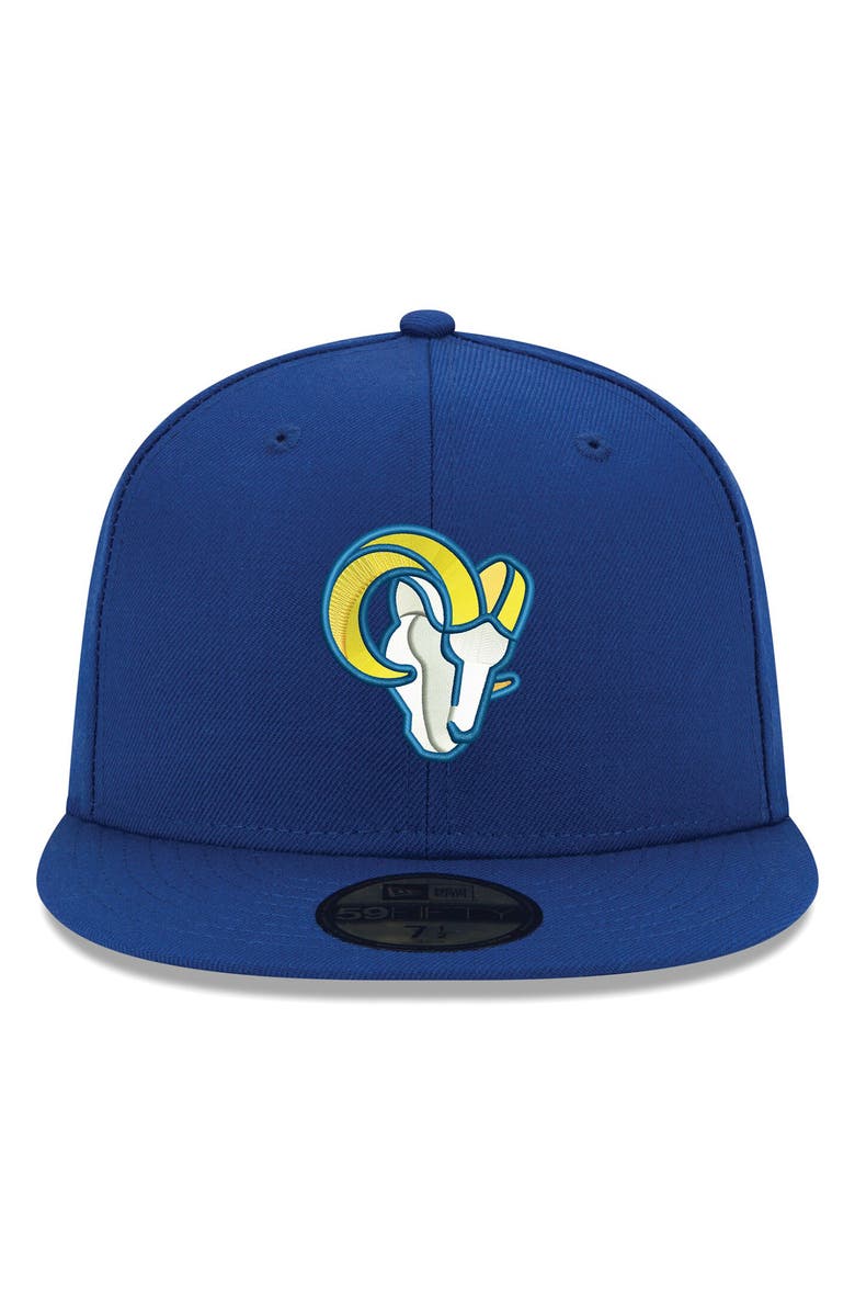 New Era Men's New Era Royal Los Angeles Rams Omaha Ram Head 59FIFTY Fitted Hat, Alternate, color,