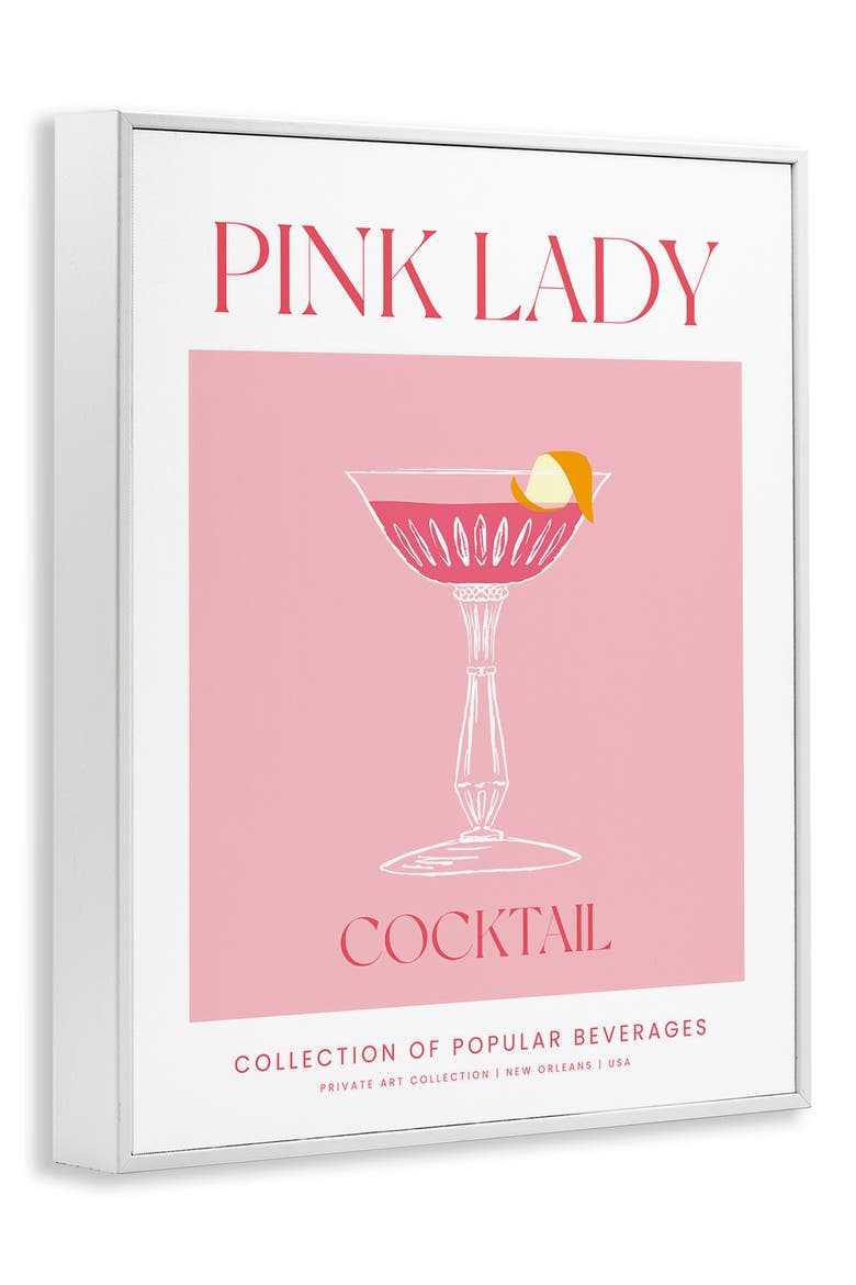 Pink Lady Framed Canvas Wall Art, Alternate, color, PINK