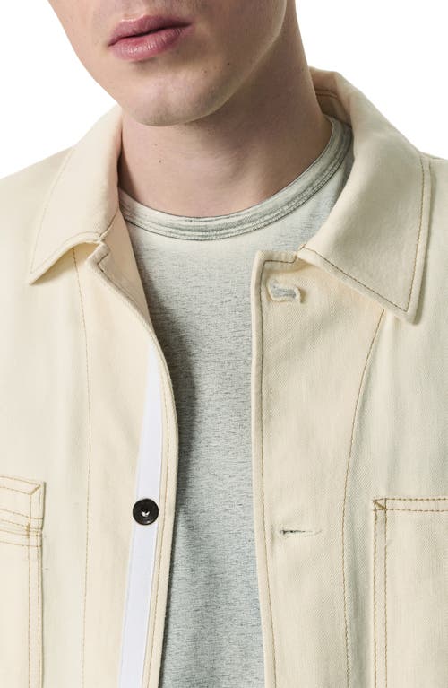 Rag & Bone Graham Regular Fit Chore Denim Jacket In Ecru