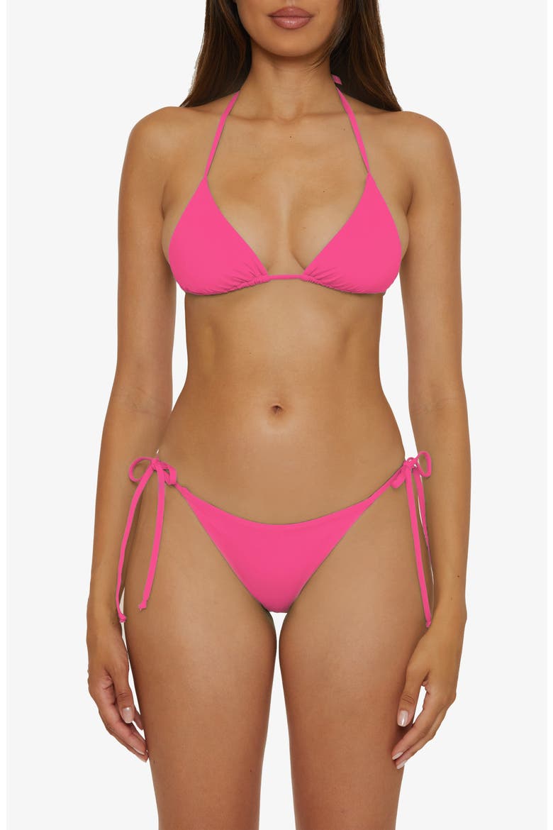 'Color Code' Triangle Bikini Top, Alternate, color, PUNCH