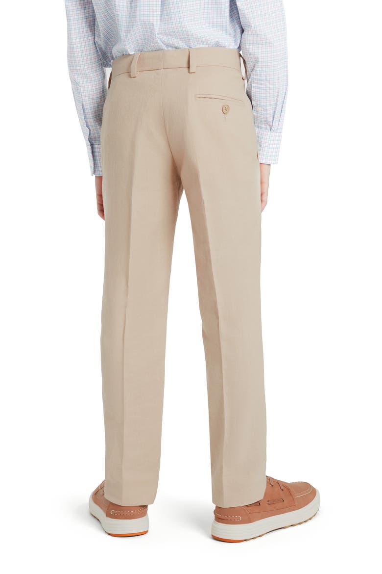 Kids' Linen Blend Dress Pants, Alternate, color, KHAKI