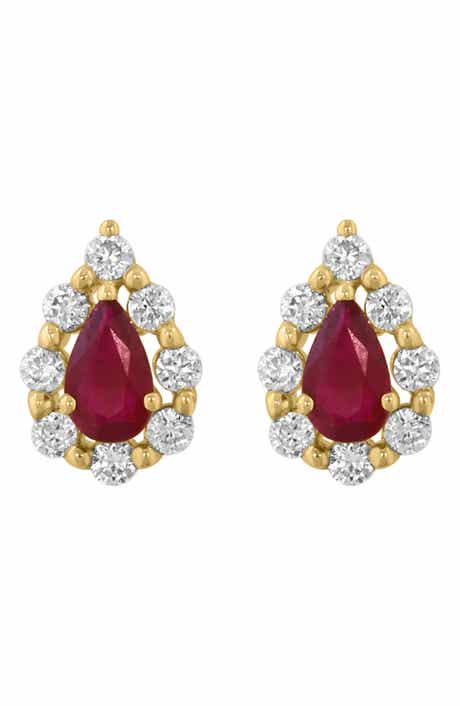 EFFY Diamond & Ruby Stud Earrings
