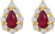 EFFY Diamond & Ruby Stud Earrings