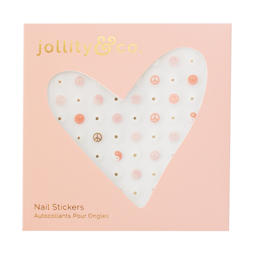 Jollity & Co Peace & Love Nail Stickers In Assorted Pre-pack