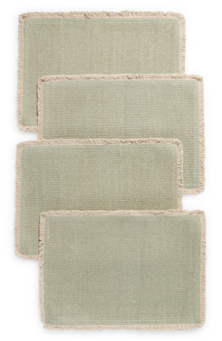 NEXT Set of 4 Fringed Placemats, Main, color,