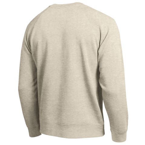 Men's Champion  Oatmeal Detroit Tigers All-Star Soft Felt Raglan Sweatshirt