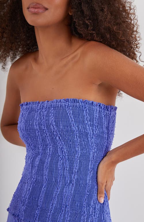 Vix Swimwear Belina Strapless Cover-up Dress In Blue