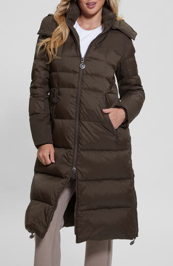 GUESS Carolyn Long Down Puffer Coat with Removable Hood Nordstrom