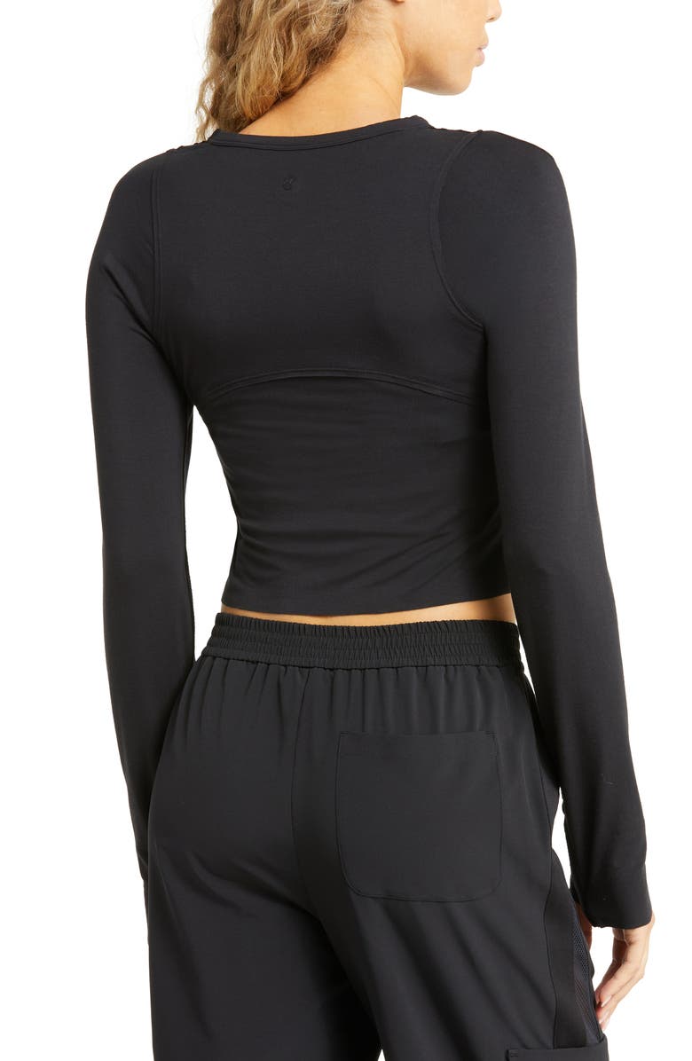 Zella Streamline Seamed Crop Top, Alternate, color, 