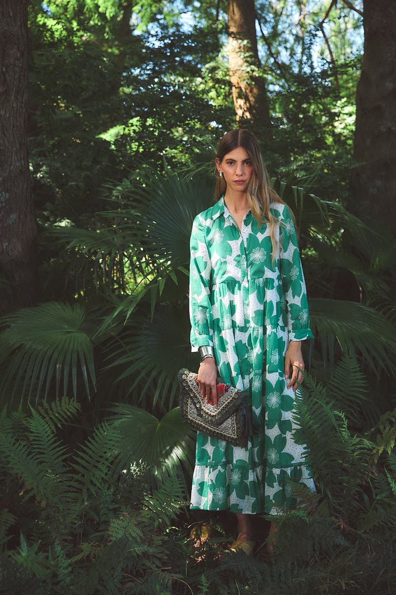 Jinette Maxi Dress, Alternate, color, Green Akari