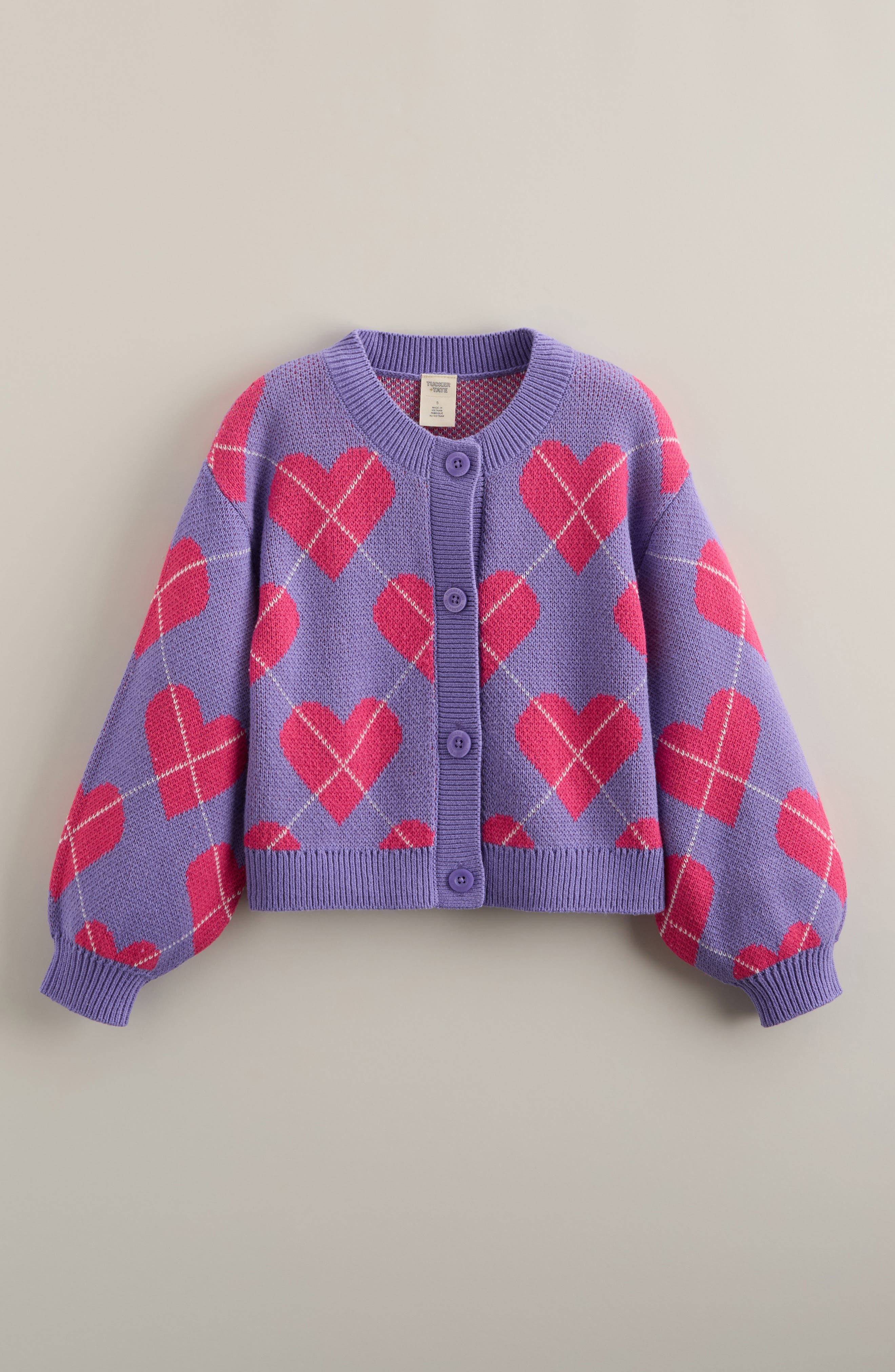 PURPLE ASTER HEART ARGYLE