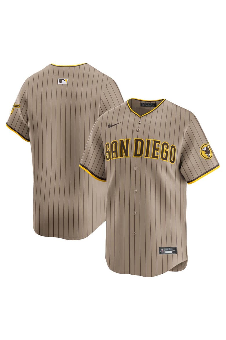 Men's Nike Sand San Diego Padres Alternate Limited Jersey, Main, color, Khaki