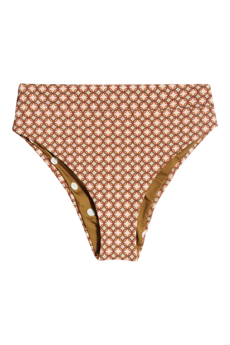 Mosaico Suzy Q Reversible Bikini Bottoms, Alternate, color, BROWN