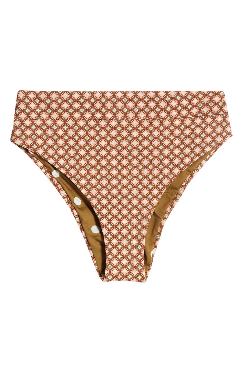 Maaji Mosaico Suzy Q Reversible Bikini Bottoms, Alternate, color, Brown