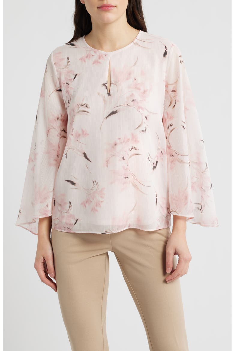 Texture Keyhole Top, Main, color, SOFT BLOSSOM MULTI
