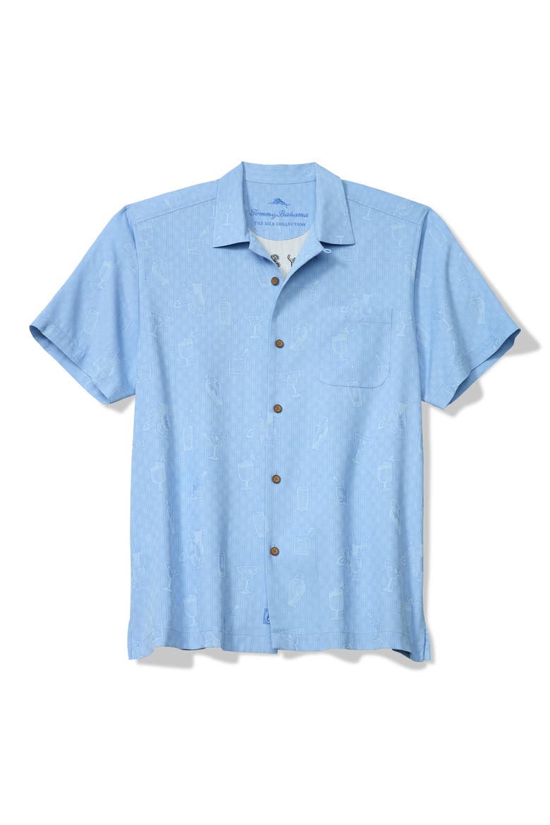 Drinks Well with Others Embroidered Silk Camp Shirt, Alternate, color, CANYON SKY